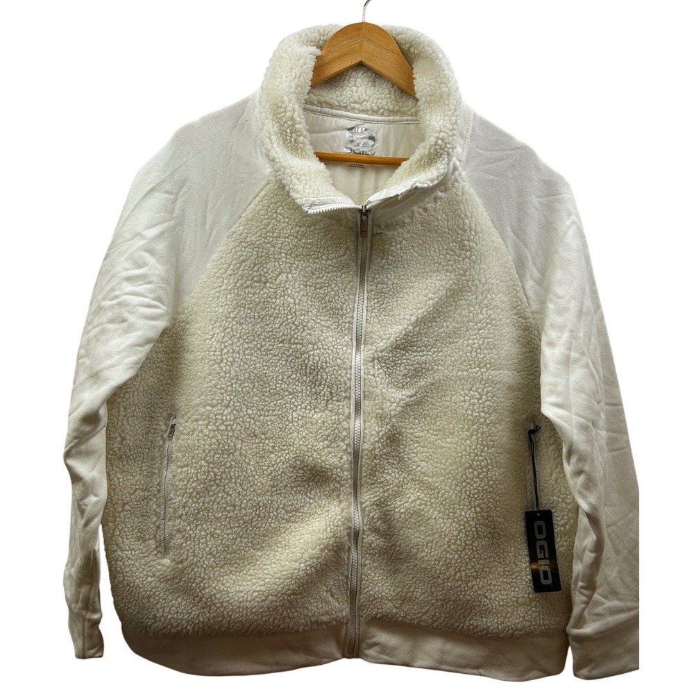 OGIO Sherpa Performance Fleece‎ Jacket Unisex 4XL Cream Full Zip NWT Outdoor